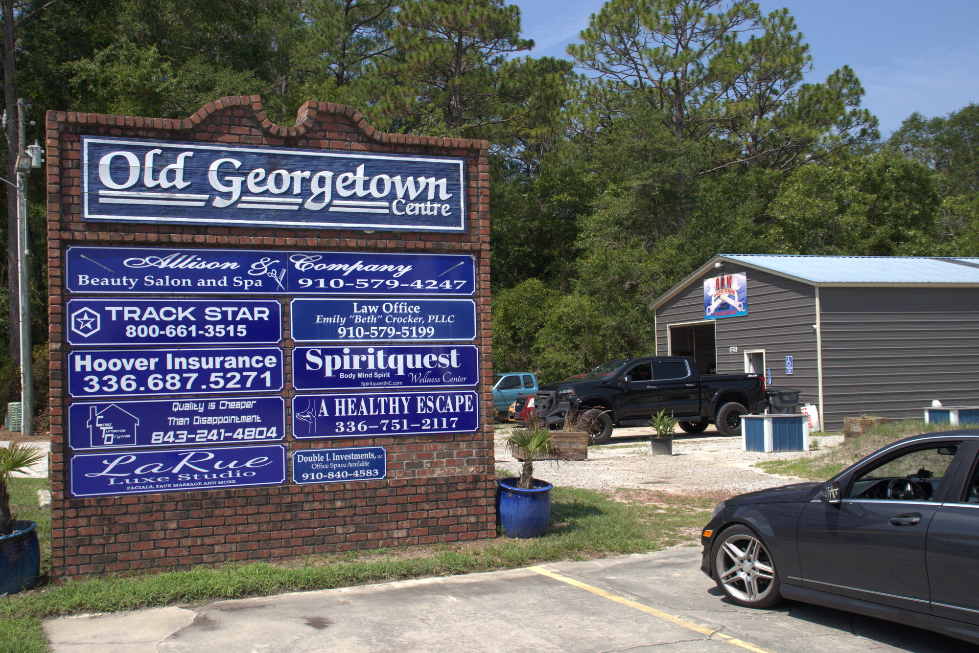 ANW Auto Care sign at the Old Georgetown Centre plaza in Calabash, NC